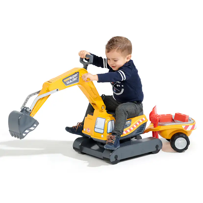 Grävmaskin Falk Superbyggare med Släp