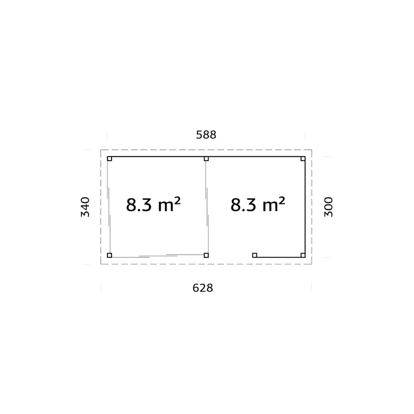 Uterum Palmako Lenna 16,6 m2 Set 708 Slide Plus