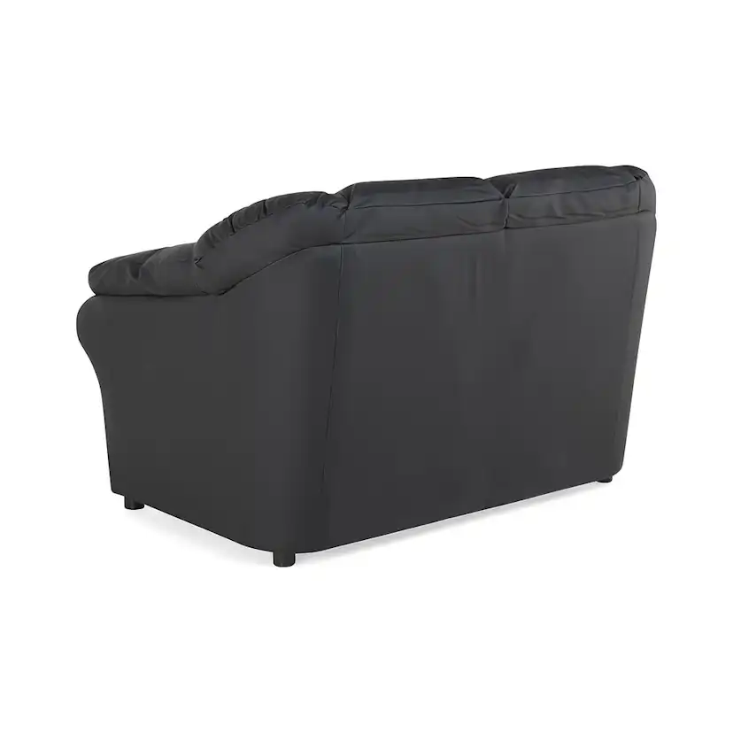 Salvador 2-sits Soffa Svart PU Svart