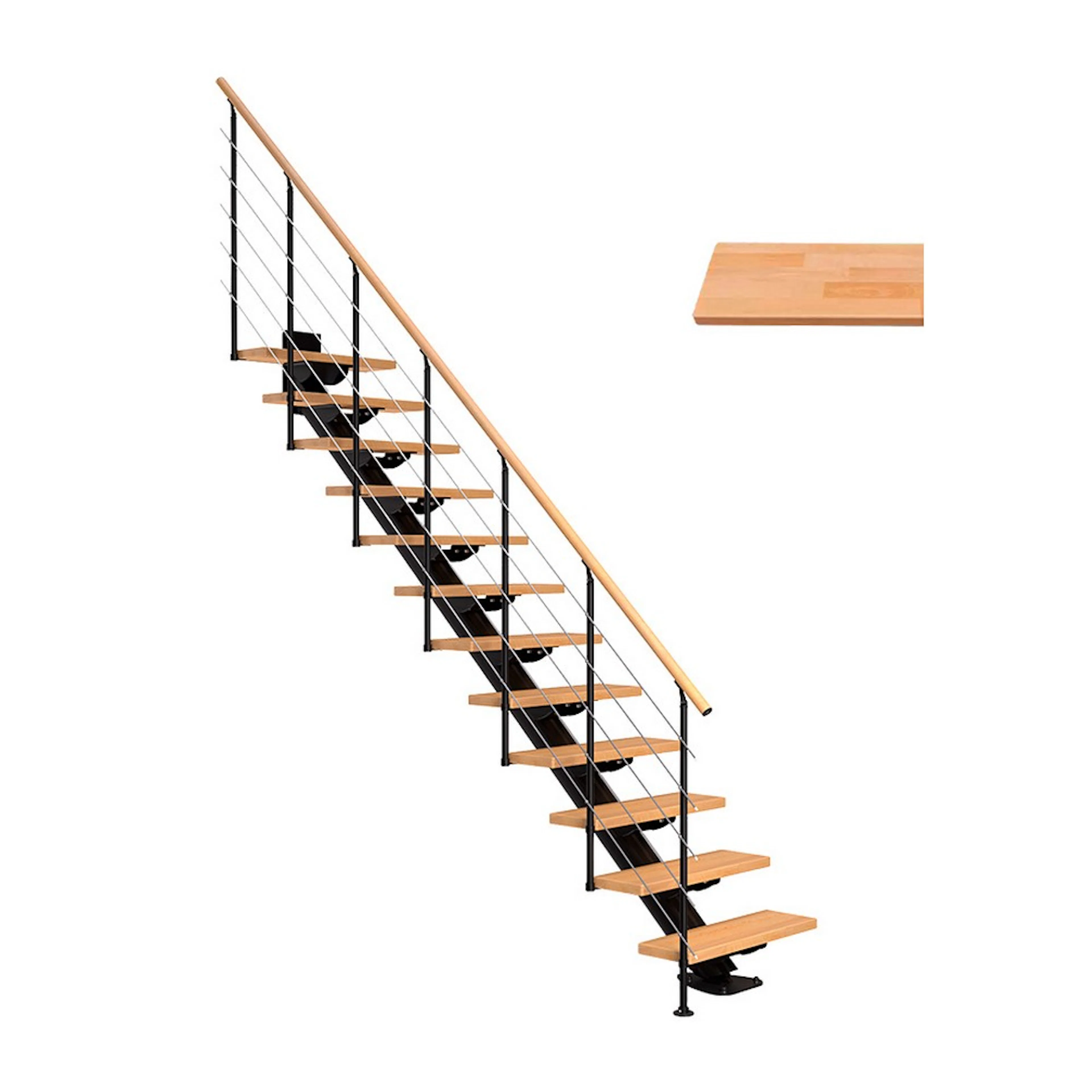 SYDNEY bok oljad rak svart STYLE6 11S 75W Svart, Bredd: 750 mm, Max Takhöjd: 2700 mm