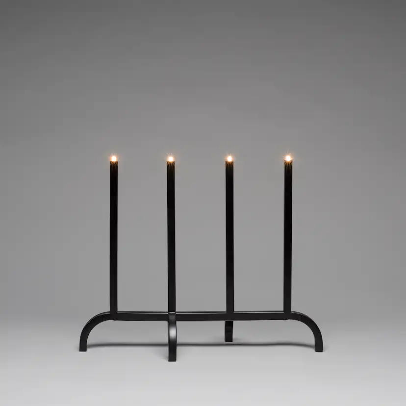 Adventsljusstake Gnosjö Konstsmide 4L Metall Svart