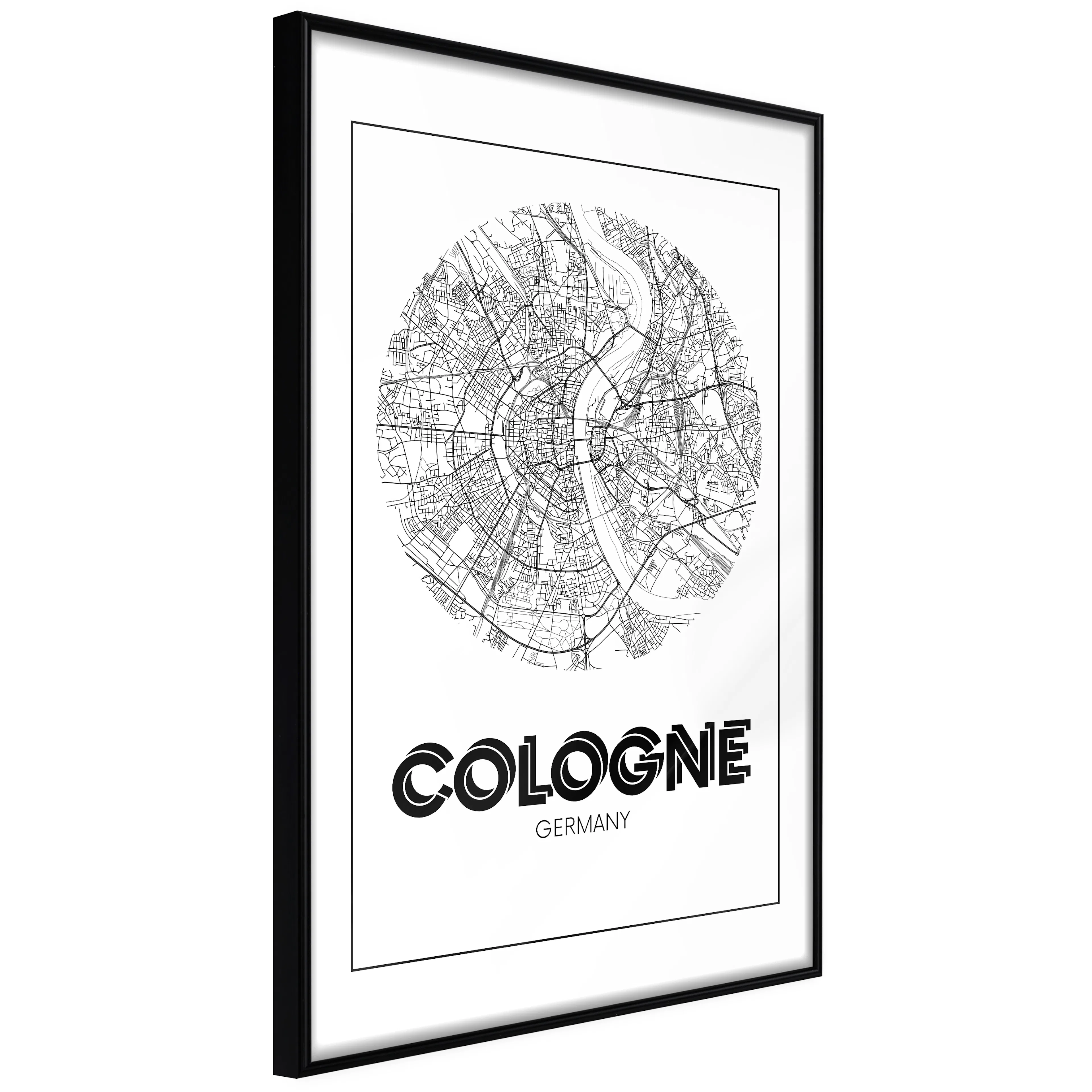 Affisch - Retro Cologne [Poster] 40x60 Svart ram, 40x60 cm