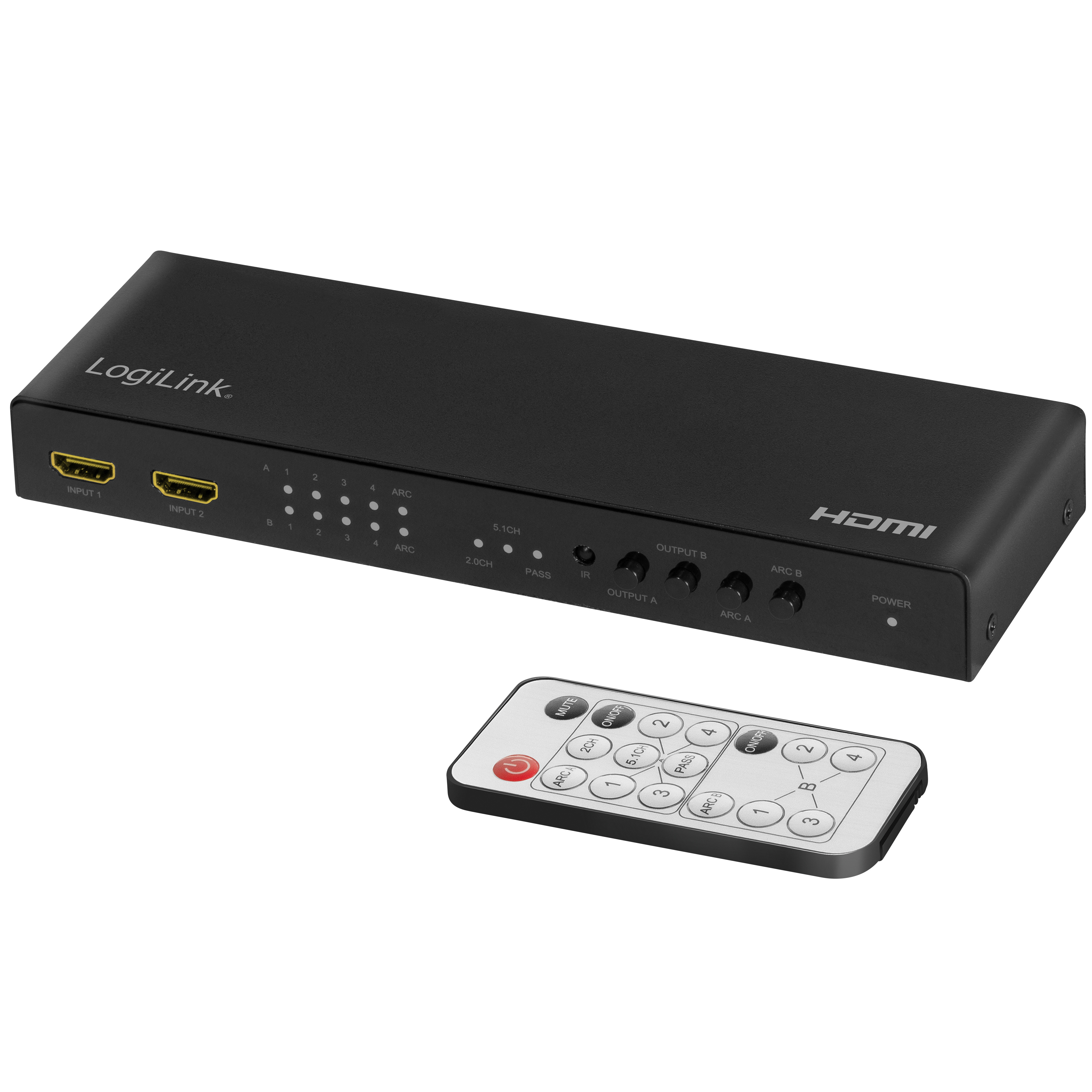HDMI Matrix-switch LogiLink 4K/60Hz ARC HDCP HDR CEC