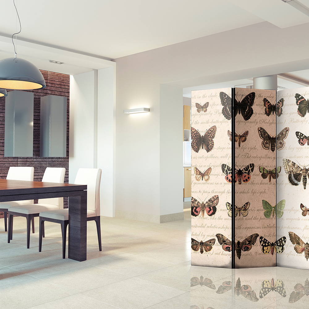 Rumsavdelare Skärmvägg Arkiio Retro Style: Butterflies 135x172 cm