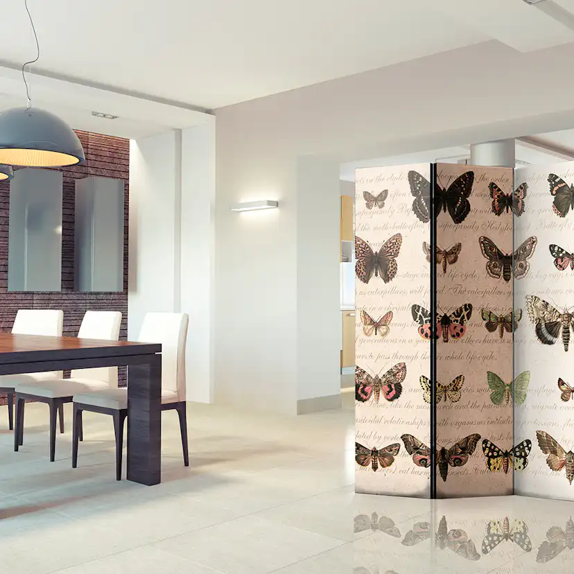 Rumsavdelare Skärmvägg Arkiio Retro Style: Butterflies 135x172 cm