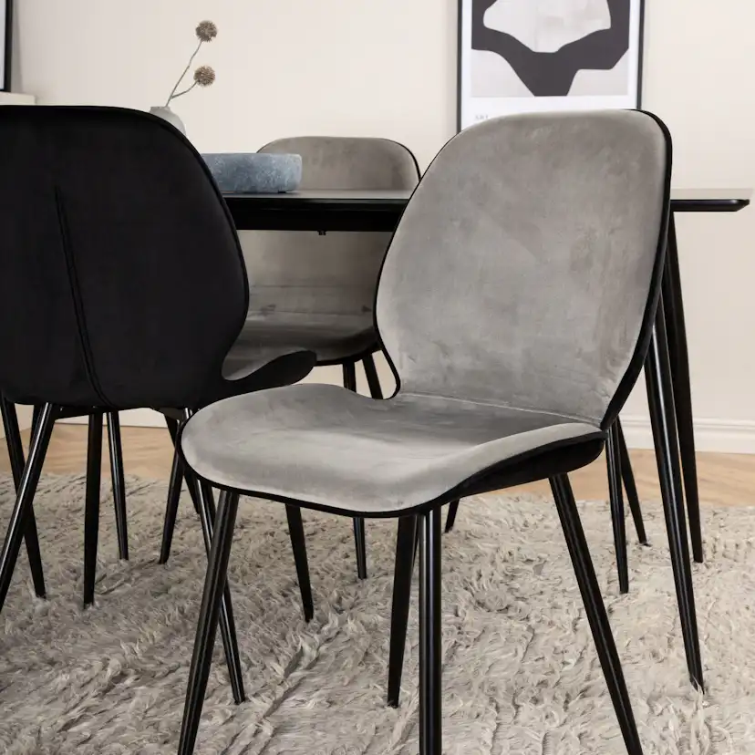 Matgrupp Venture Home Silvia med 6 Elisa Stolar Sammet