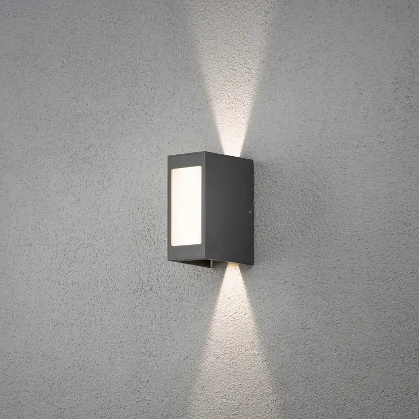Cremona vägglykta upp/ned/fram 3x3W "High Power" LED mörkgrå WxDxH: 80x130x70 mm