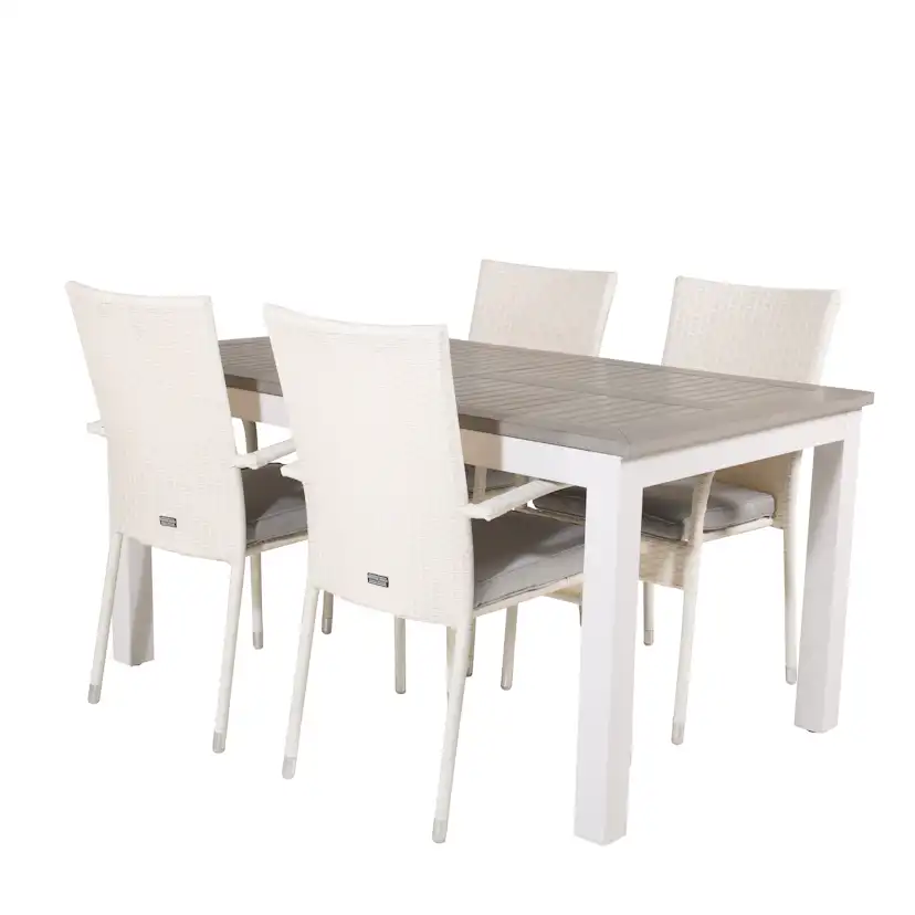 Matgrupp Venture Home Aleyna 160/240 med 4 Asta Stolar