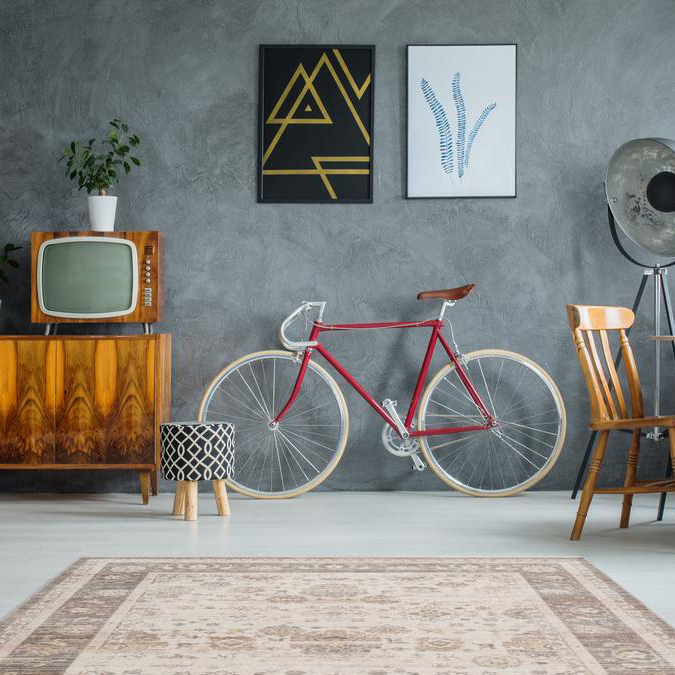 Flatvävd matta D-sign Gandeer Lat Beige