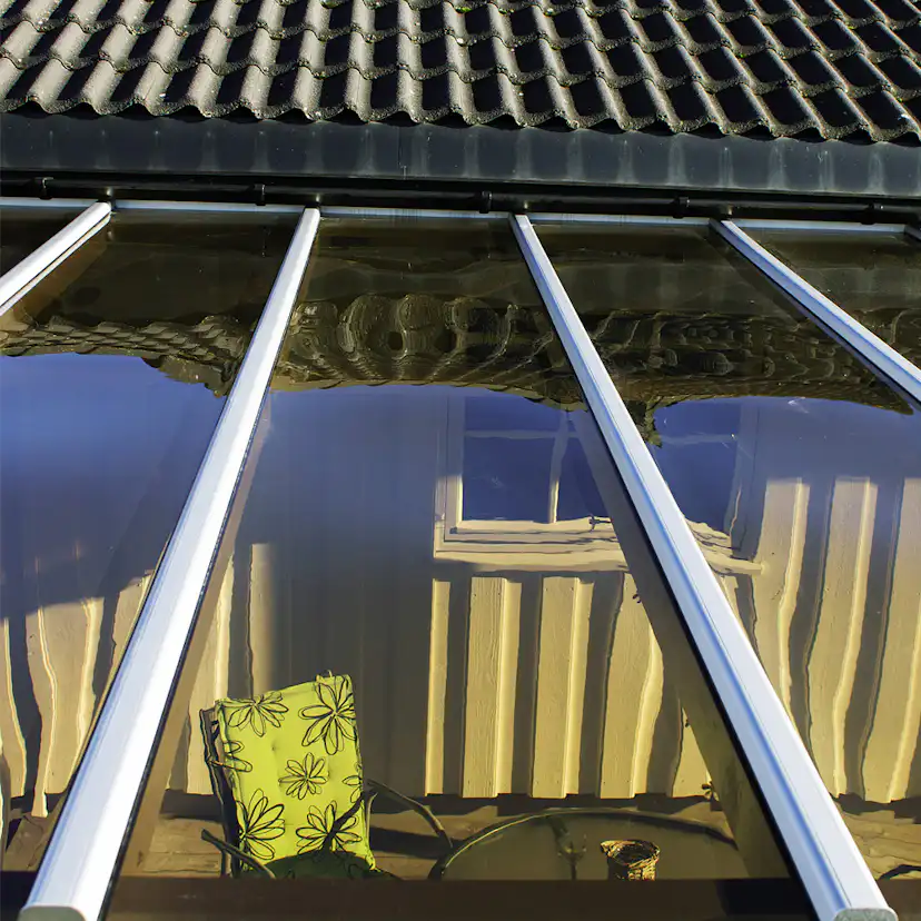 Plastmo SunGlaze komplett tak RÖK LxBxT: 4200x1265x4 mm