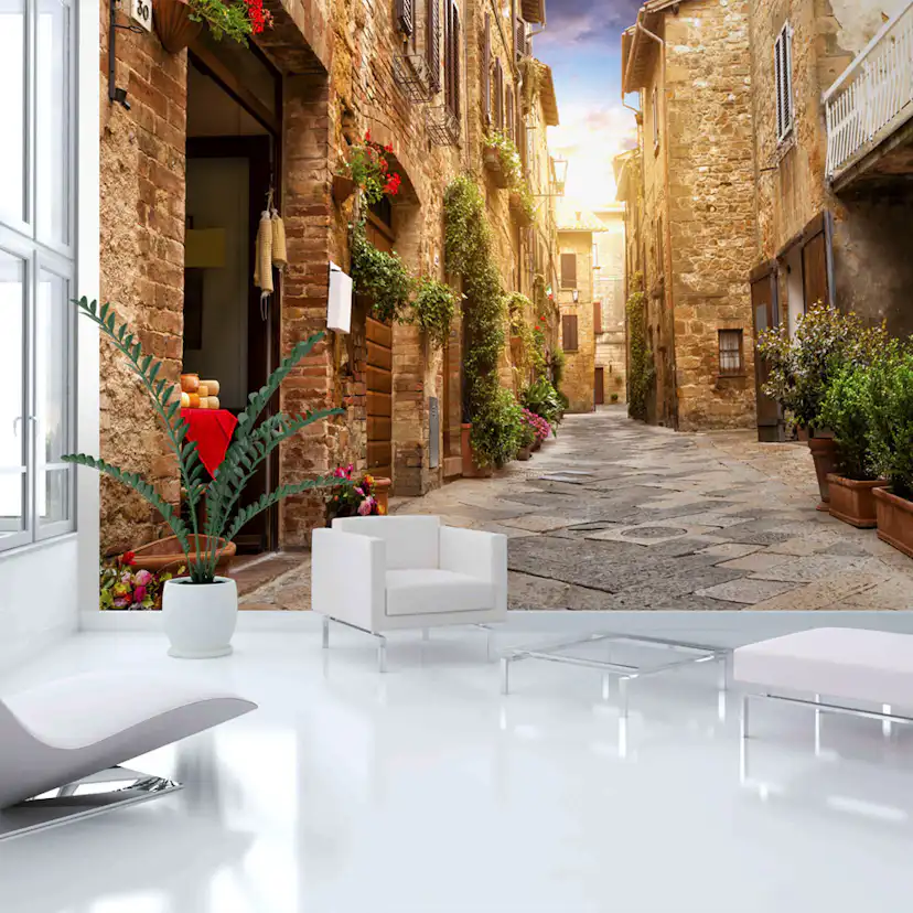 Fototapet Arkiio Colourful Street In Tuscany