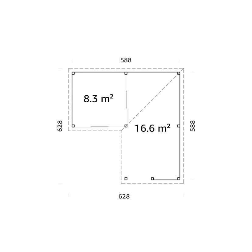 Uterum Palmako Lenna 24,9 m2 Set 709 Slide Plus
