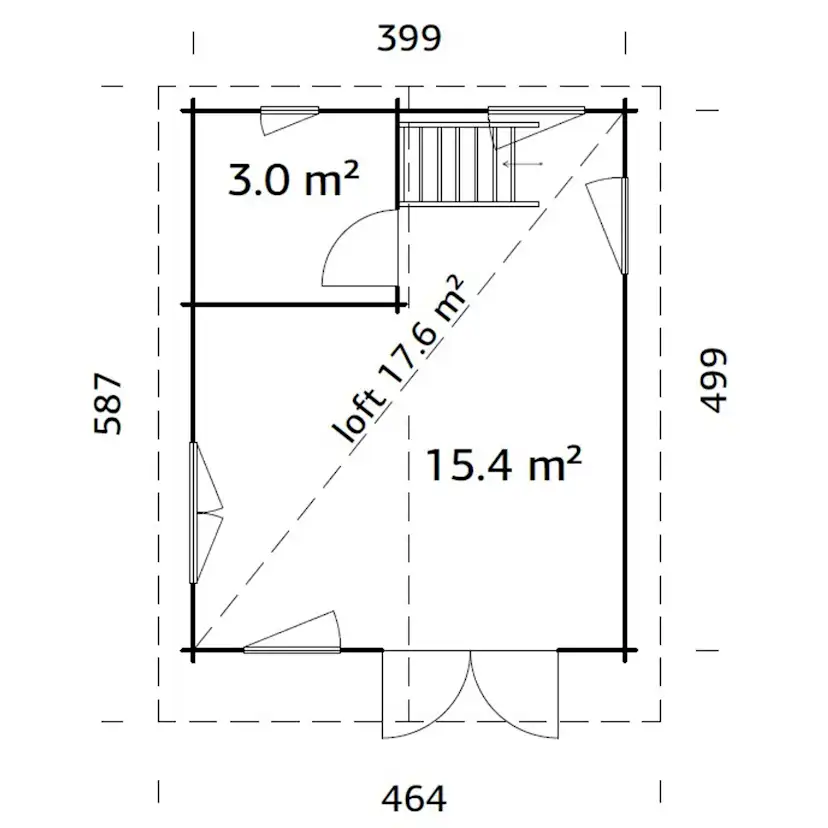 Stuga Palmako Kendra 19,9 m2