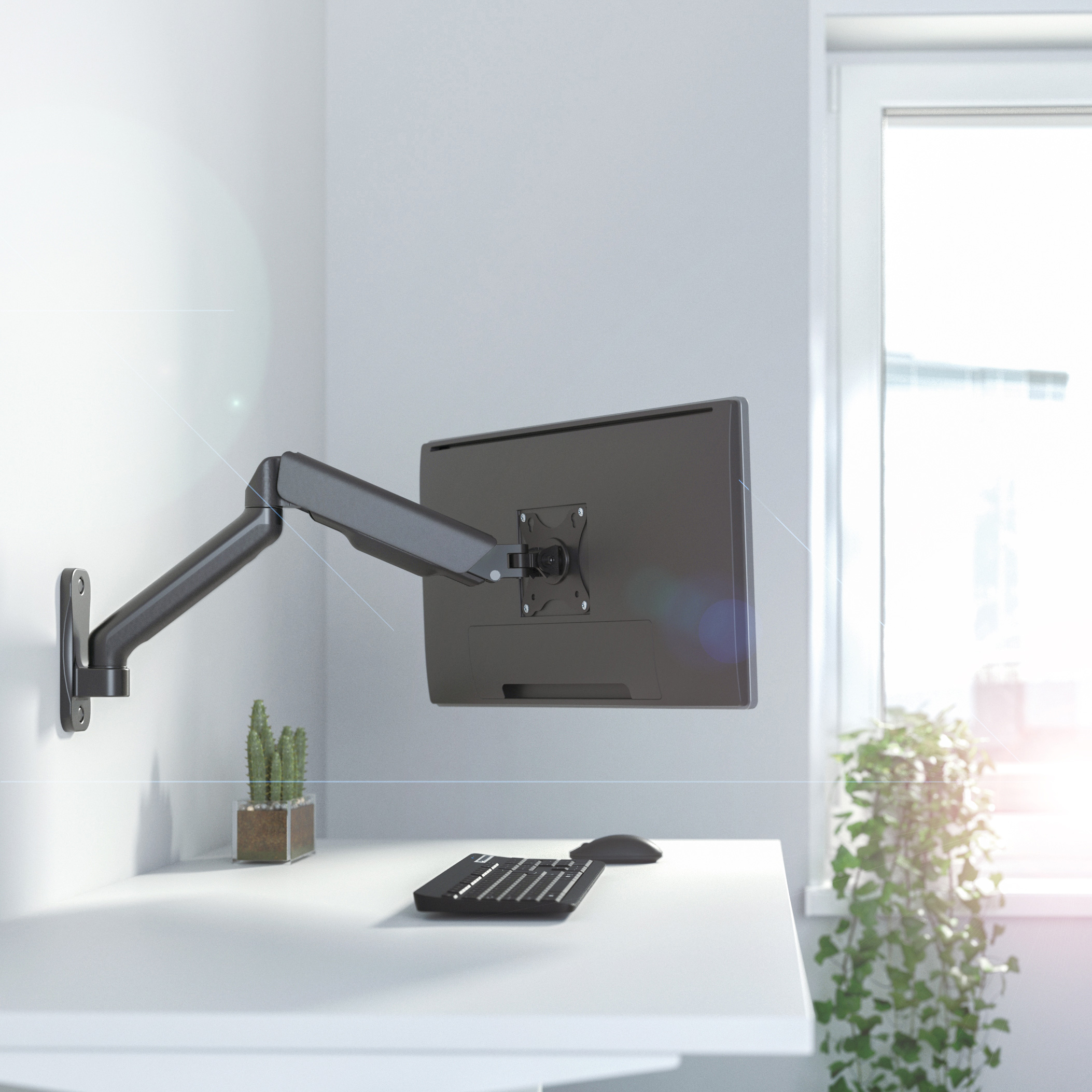 Monitorarm LogiLink Väggfäste 17-32 tum Gasfjädrad 450 mm