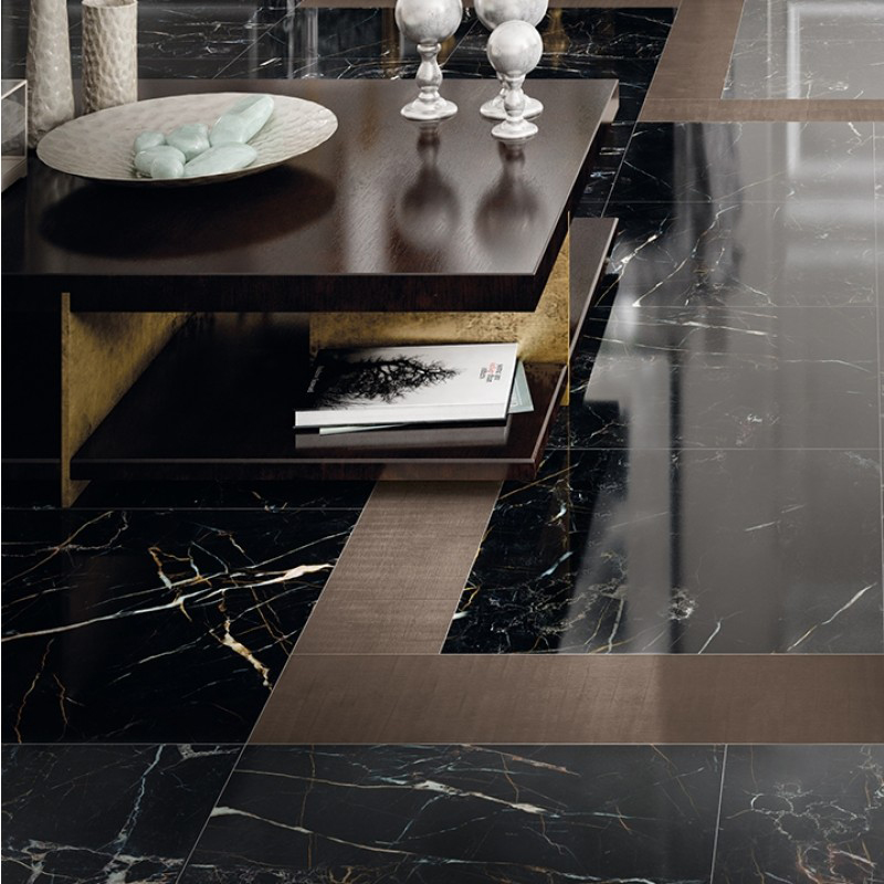 Klinker Ceramiche Keope Elements Lux Port Laurent Svart 15x15 cm