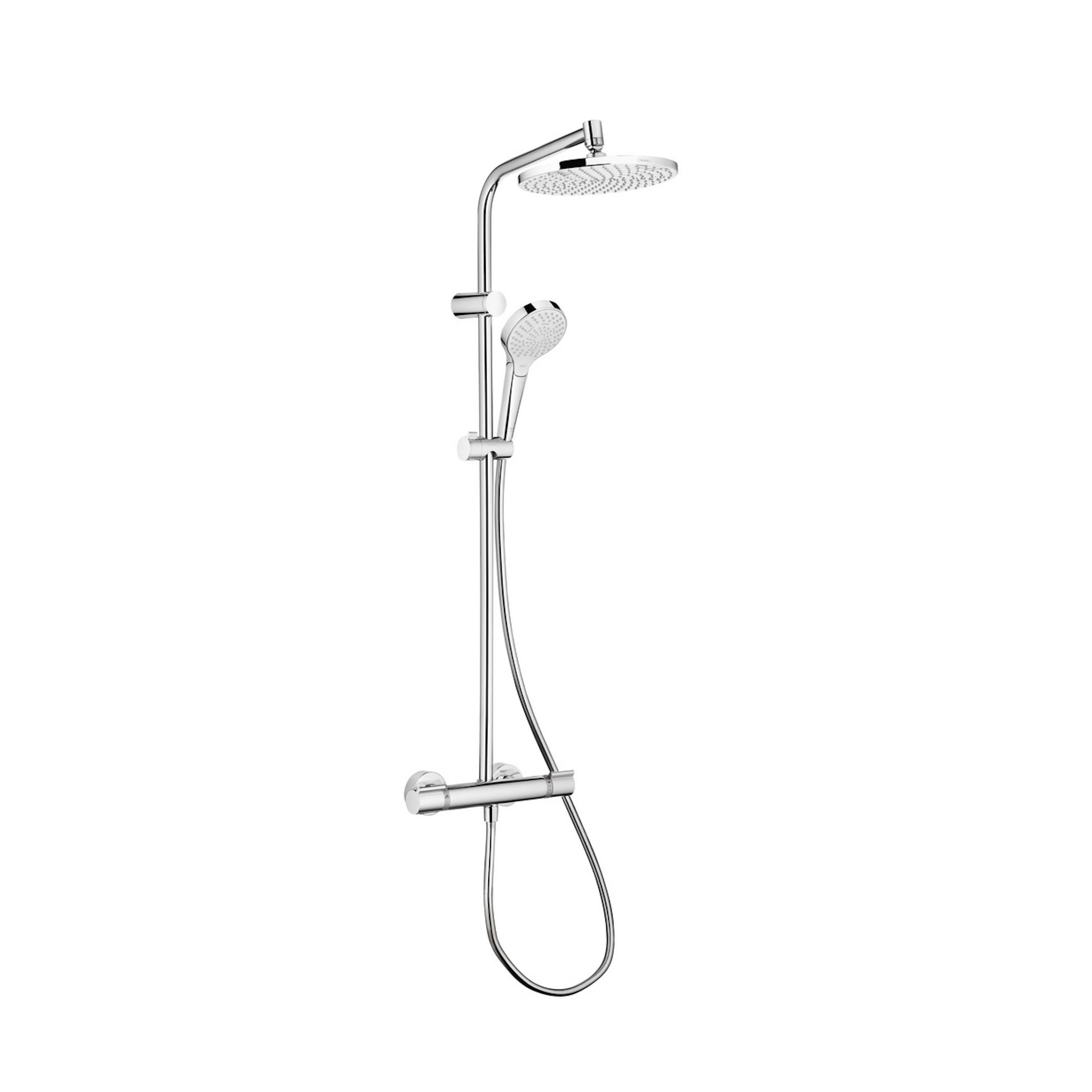 HG MySelect S Showerpipe 240 weiss/chrom 150 cc