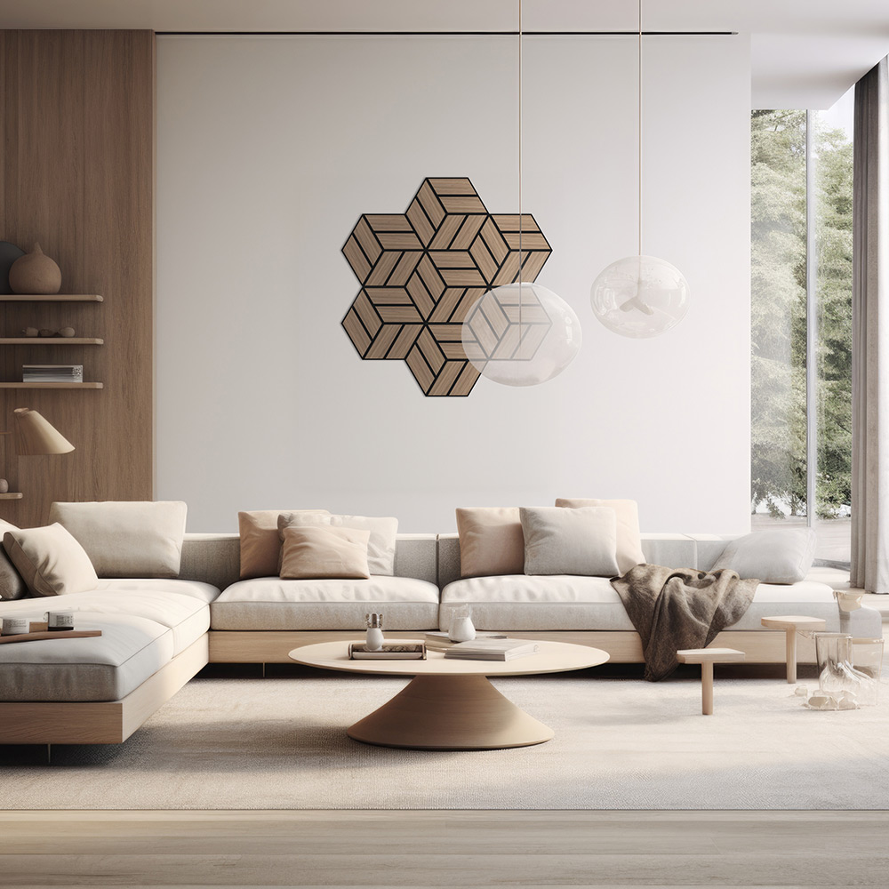 Akustikpaneler NQD Smartwall Hexagonformade 15-Pack