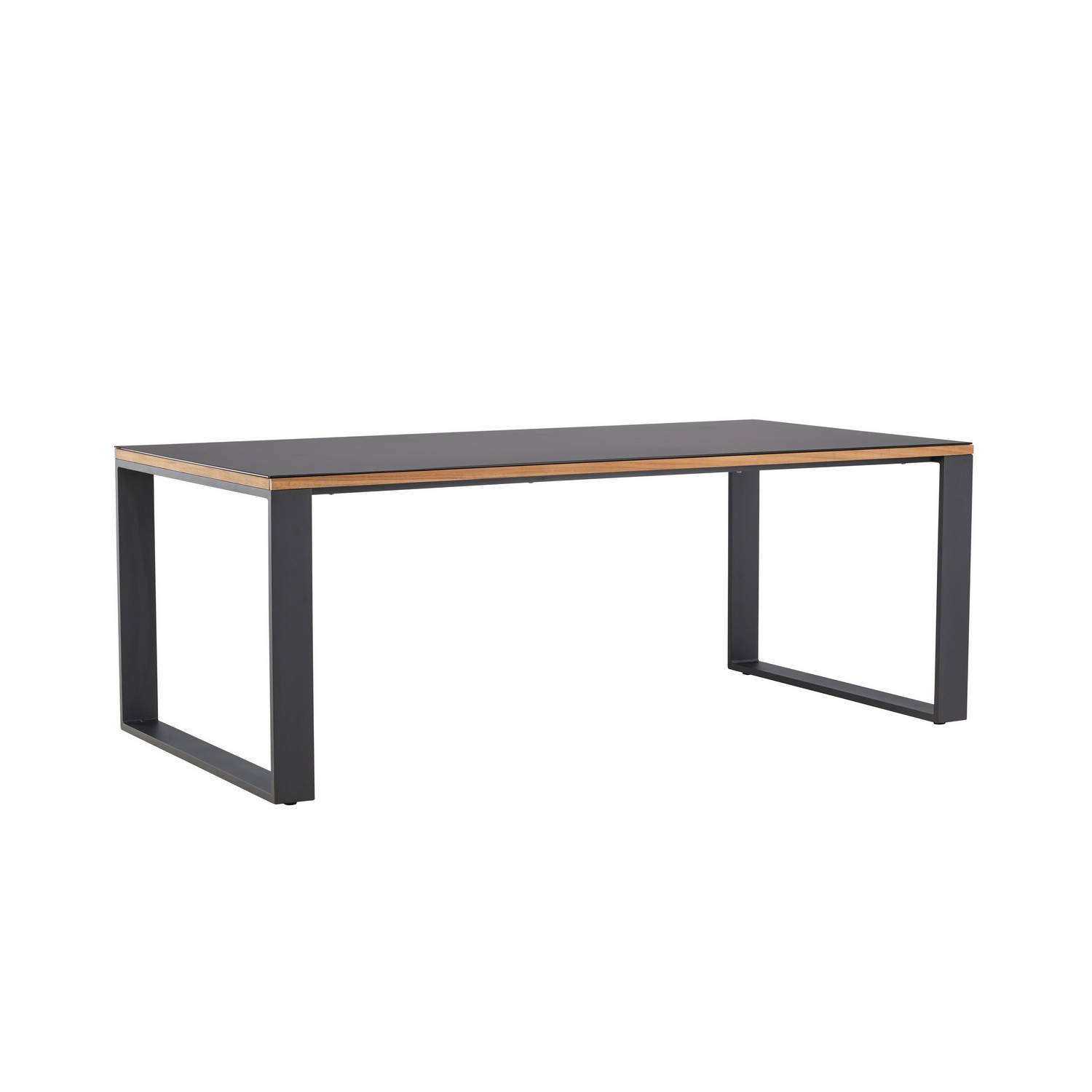 Trädgårdsbord deNoord Aspvik Matbord 100x200 cm Svart