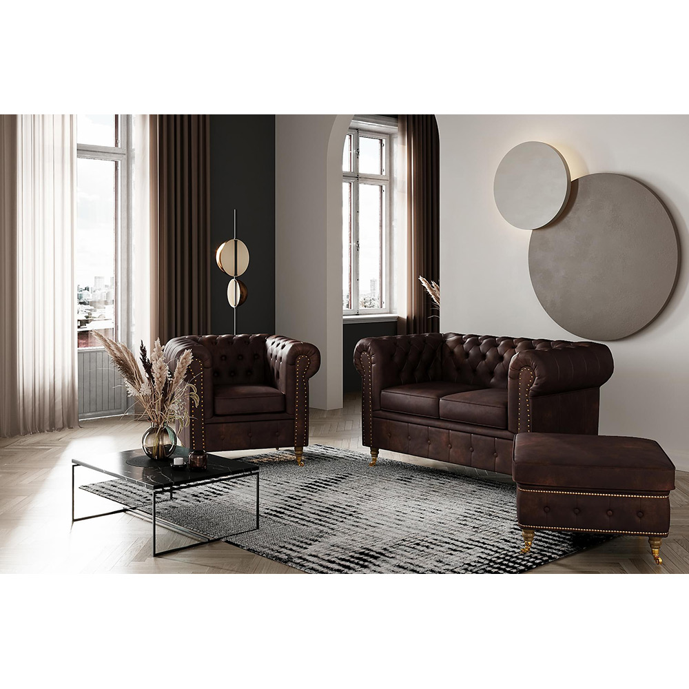 Fåtölj Manor House Chesterfield Deluxe Vintage