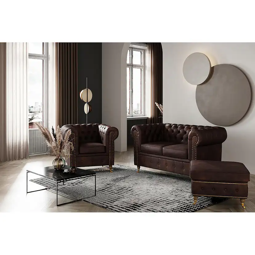 Fåtölj Manor House Chesterfield Deluxe Vintage