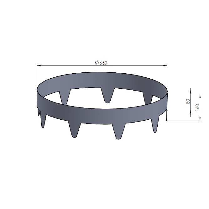 Rabattkant Skotte Garden Svart Trädring i Stål, Gräskant & Odlingskant, ⌀65 cm