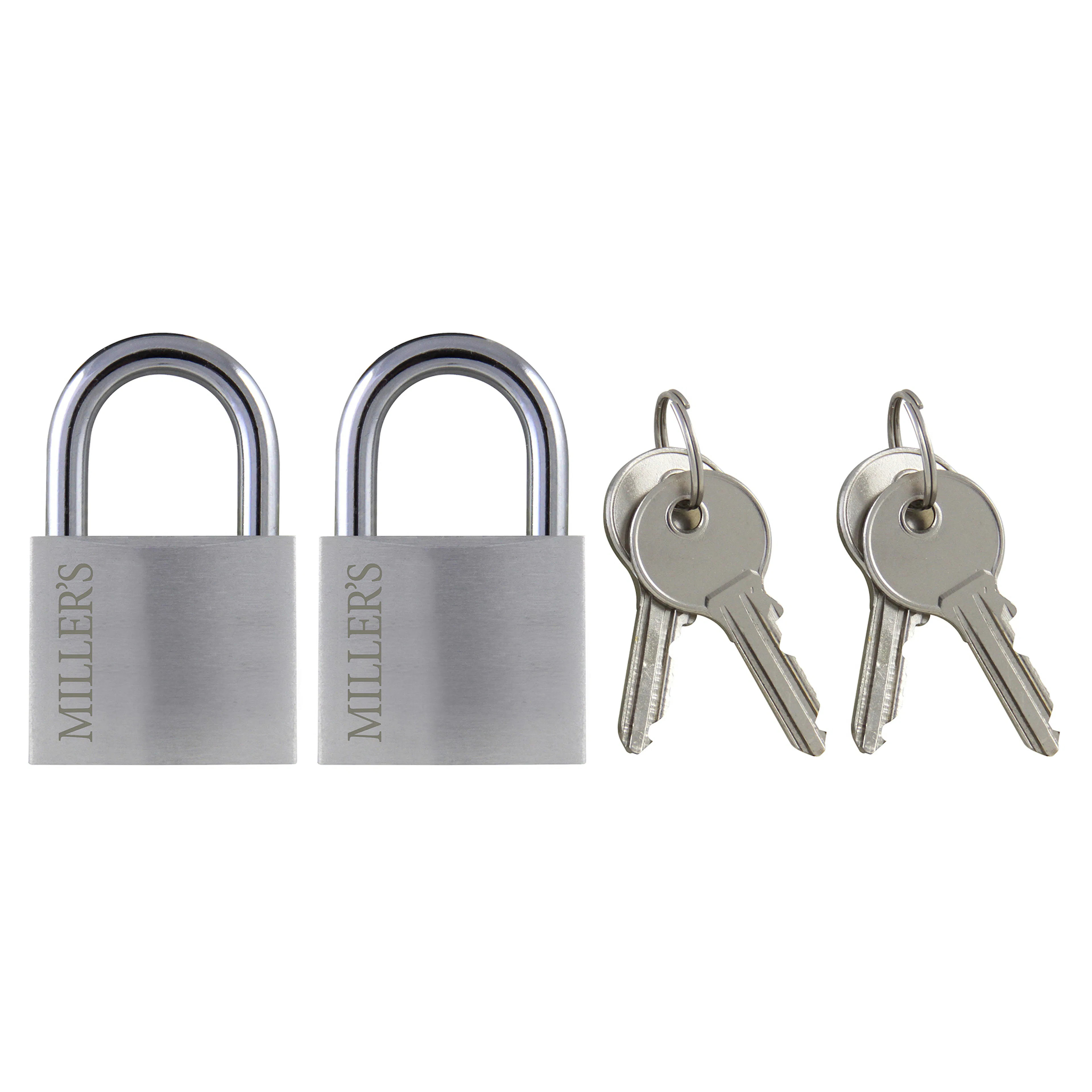 Hänglås Millers Aluminium 2-Pack