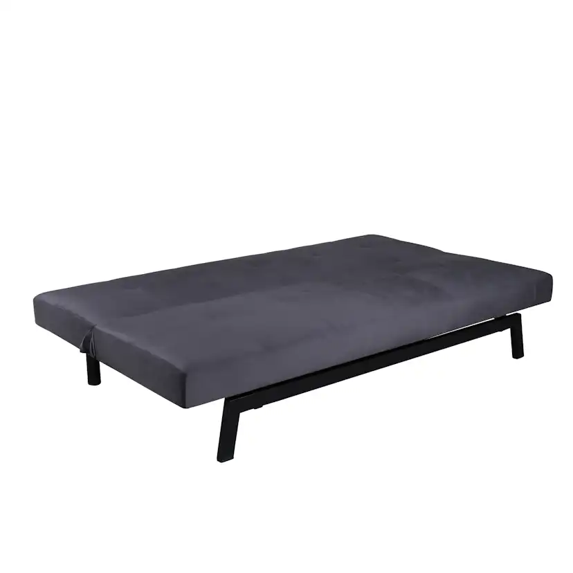 Bäddsoffa Venture Home Bodil Grå Sammet 2-sitssoffa 180x80x55 cm 1 Sovplats