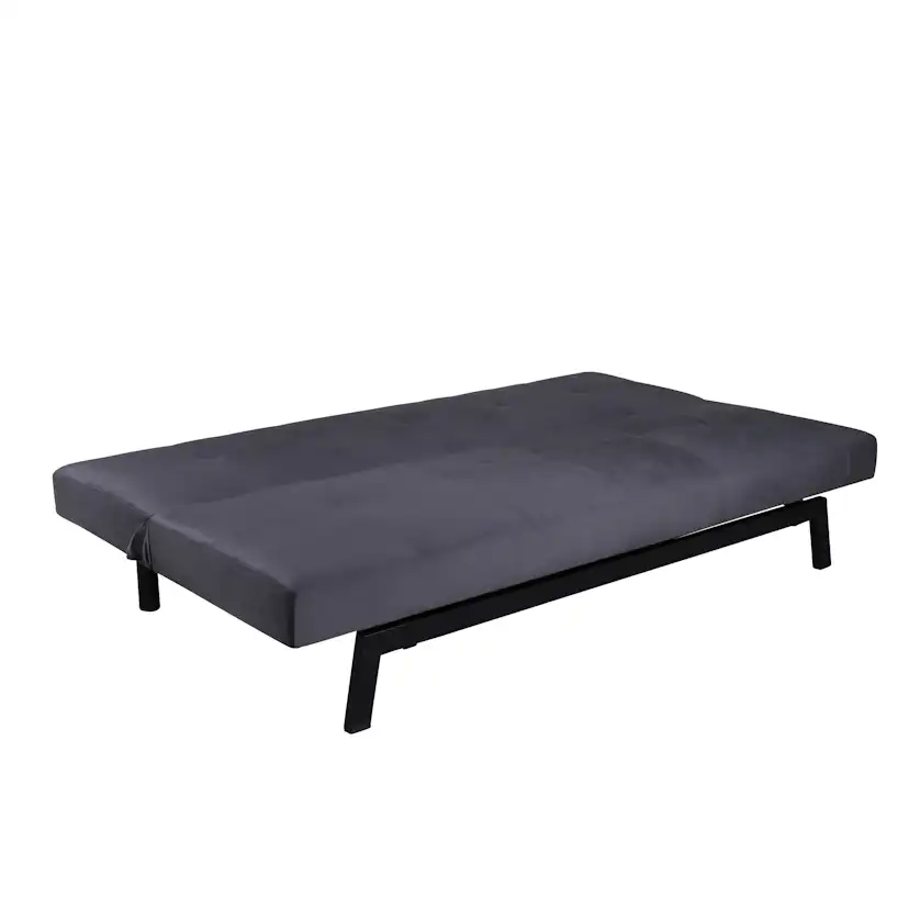 Bäddsoffa Venture Home Bodil Grå Sammet 2-sitssoffa 180x80x55 cm 1 Sovplats