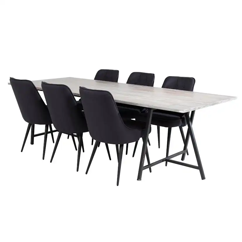 Matgrupp Venture Home Jenni med 6 Vera Stolar