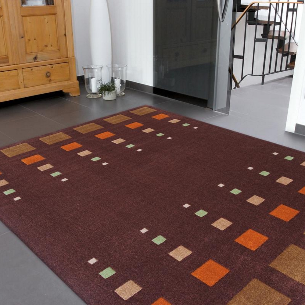 Dockgo Matta Fer Brun/Orange 120x170 cm Mått: 120x170 cm