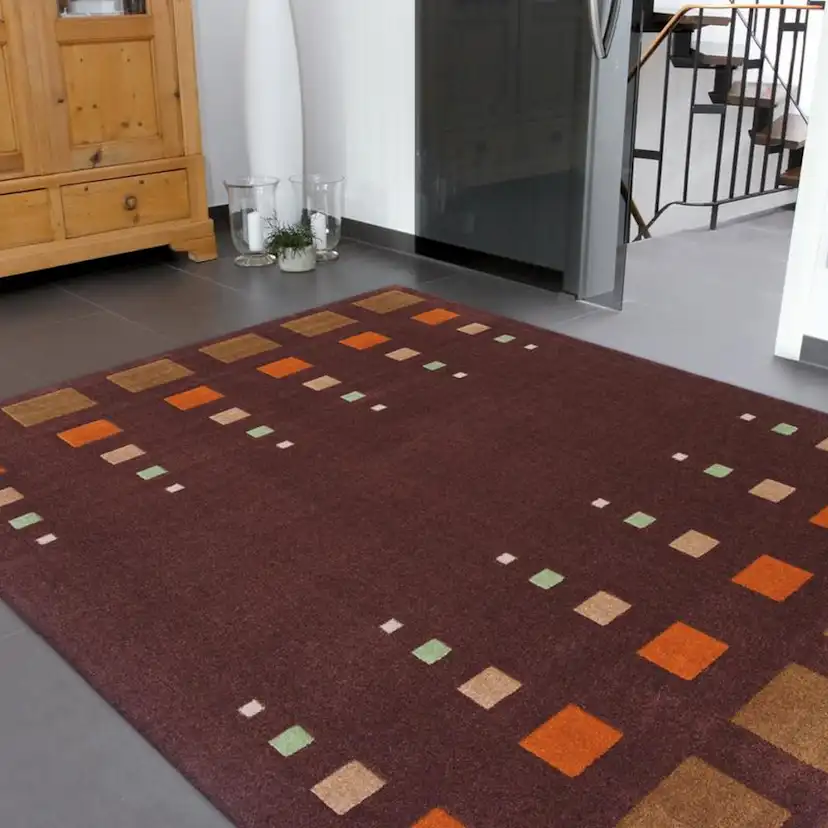 Dockgo Matta Fer Brun/Orange 120x170 cm Mått: 120x170 cm