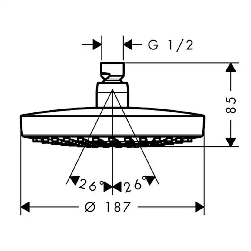 Huvuddusch Hansgrohe Croma Select S 180 2jet
