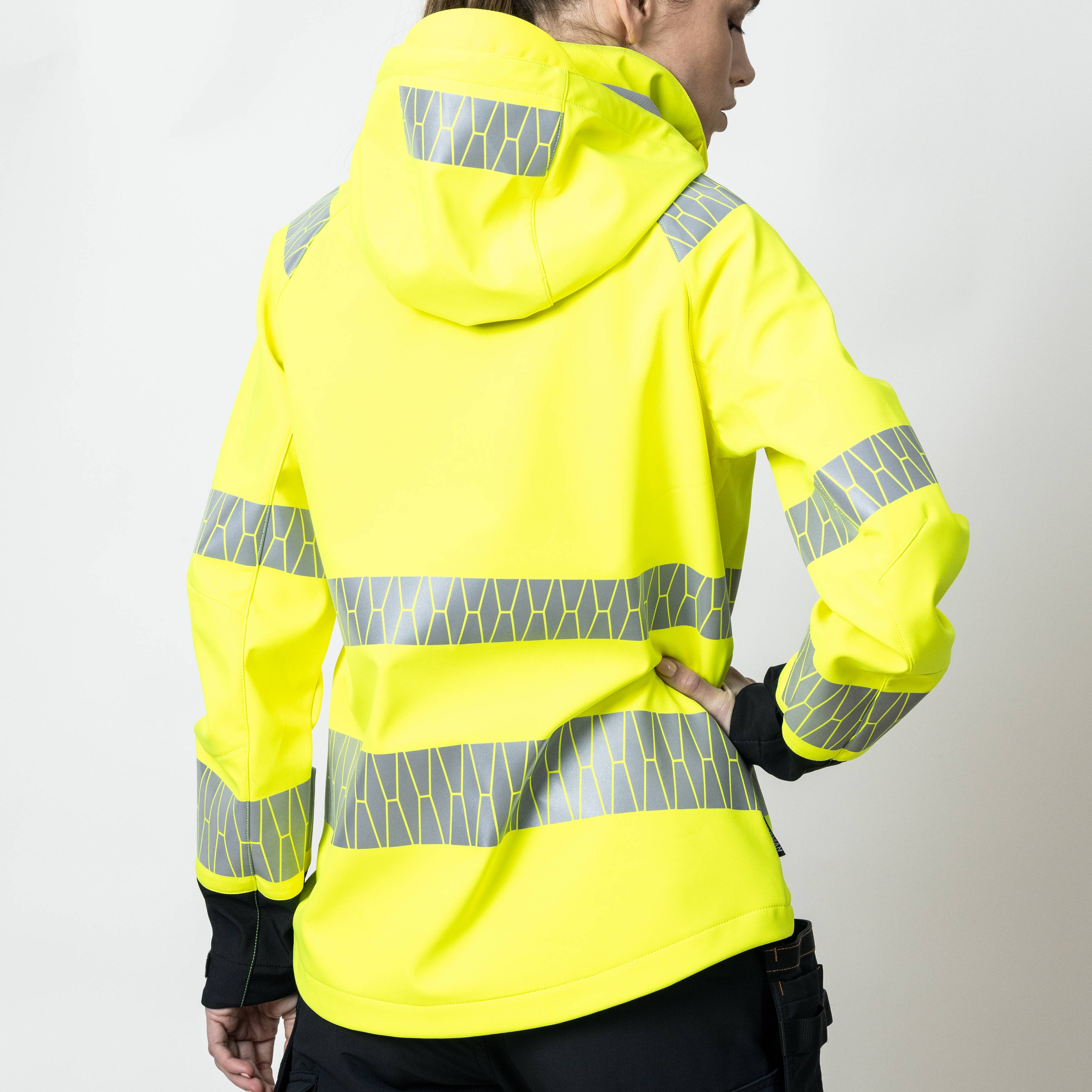 Softshelljacka Jobman Varsel Lady Gul/Svart