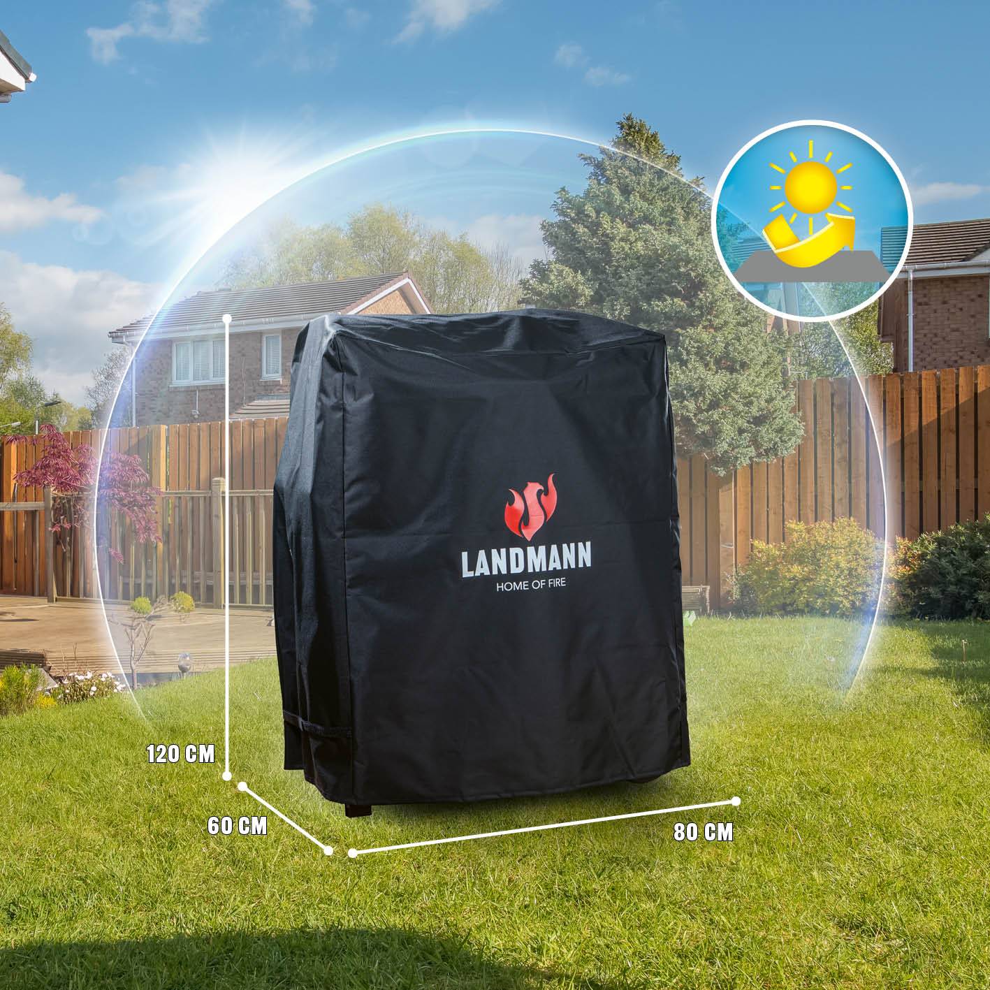 Grillöverdrag Landmann Premium M Black 15705B