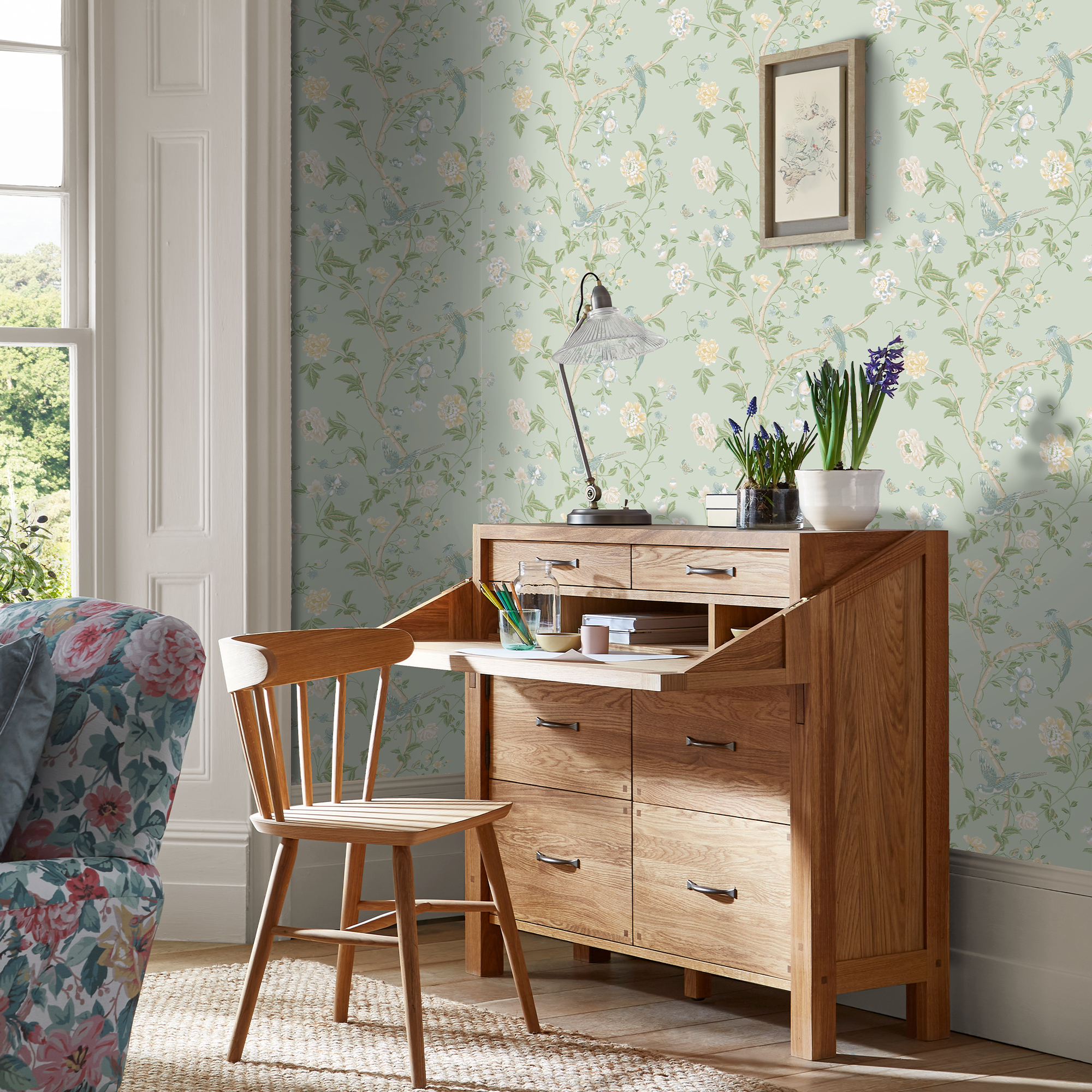 Tapet Laura Ashley Summer Palace Eau De Nil 121407