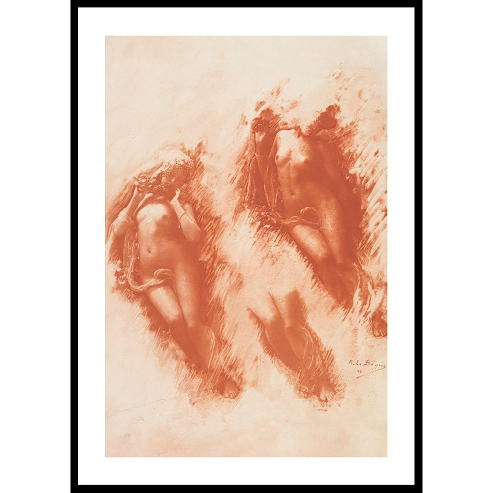 Poster Gallerix Study in Orange By René Le Bègue