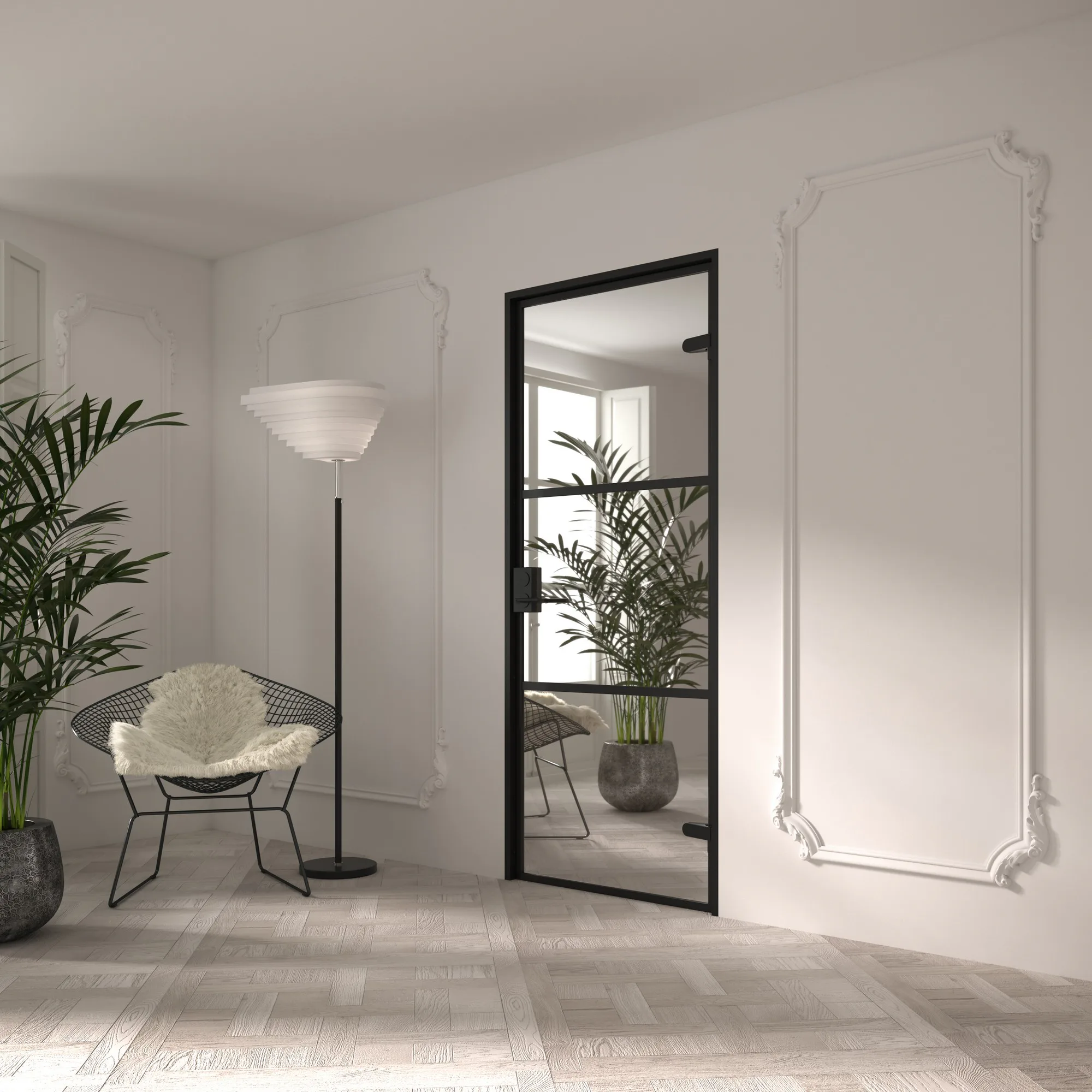 Celine M03 Tokyo, Innerdörr i glas HxB: 2000x700 mm, Spegelglas