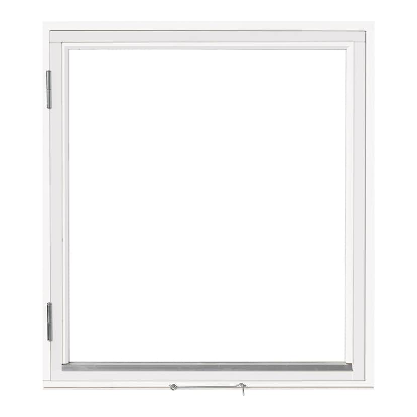 Sidohängt Fönster Landskap Vitmålad