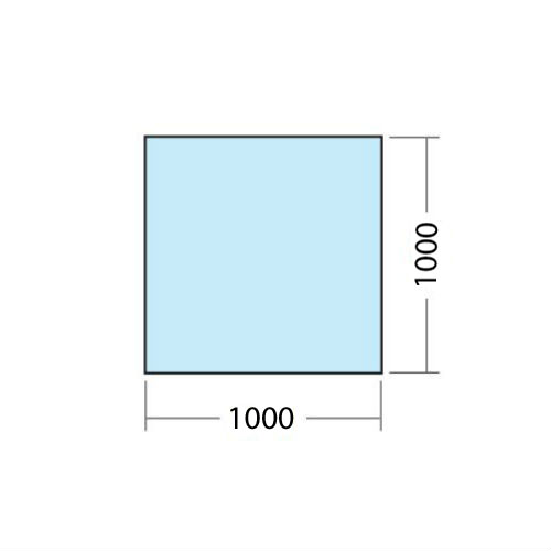 Golvglas Kaminexperten 1000 x 1000 Fyrkantig