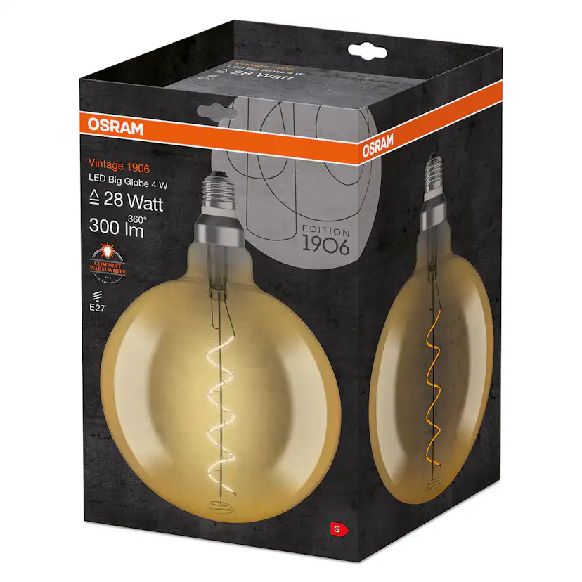LED-Lampa Osram Big Globe (28) E27 820 Gold 5W Globe 200