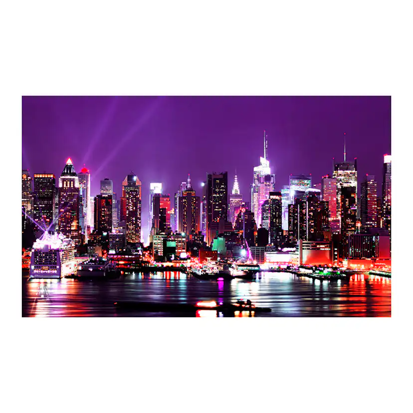 Fototapet Arkiio Rainbow stadens ljus New York 450x270 cm