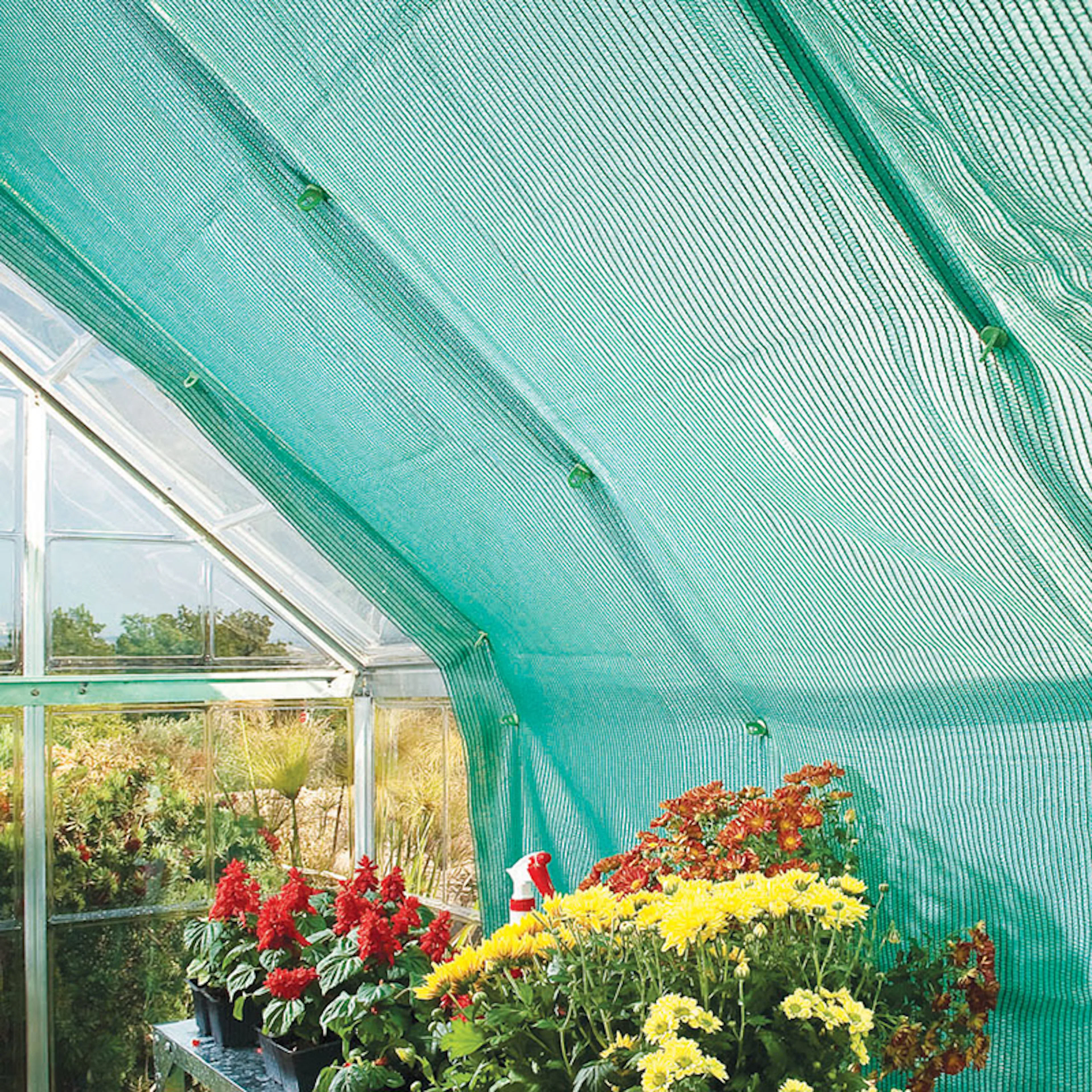 Skuggnät gop 184x240 med Monteringskrokar för Växthus