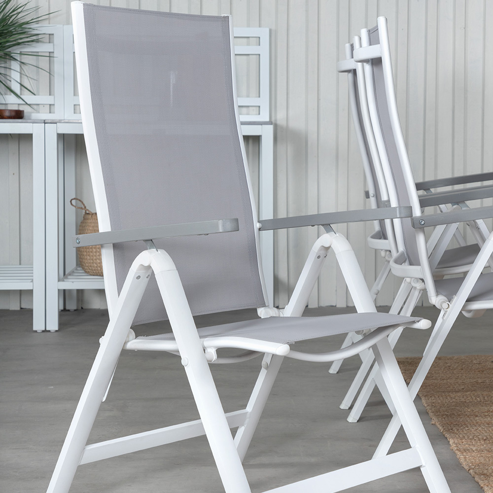 Matgrupp Venture Home Aleyna 160 Vit med 6 Aleyna Positionsstolar