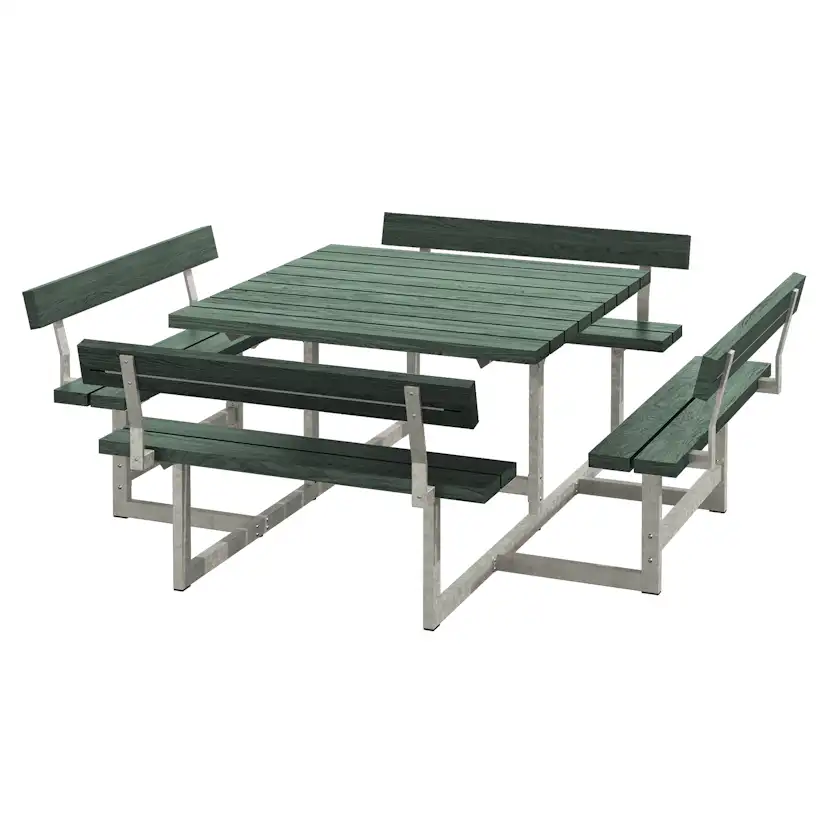 Picknickbord PLUS Picnic med 4 Ryggstöd ReTex 224 cm Utomhus