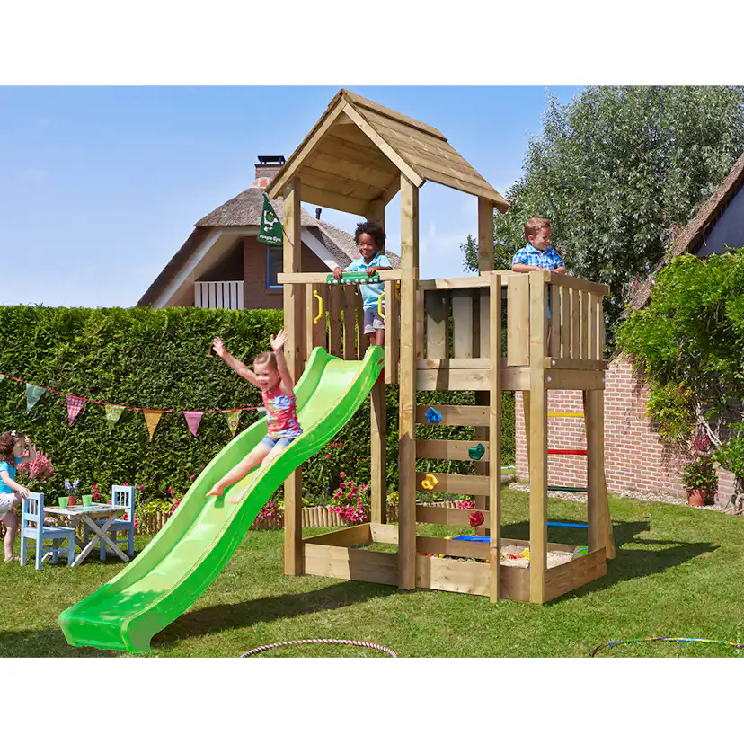 Lektorn Jungle Gym Mansion 2.1 Grön Rutschkana & Sand