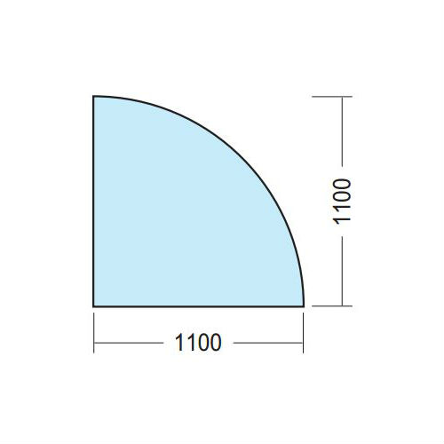 Golvplåt Kaminexperten 1100 x 1100 Hörn