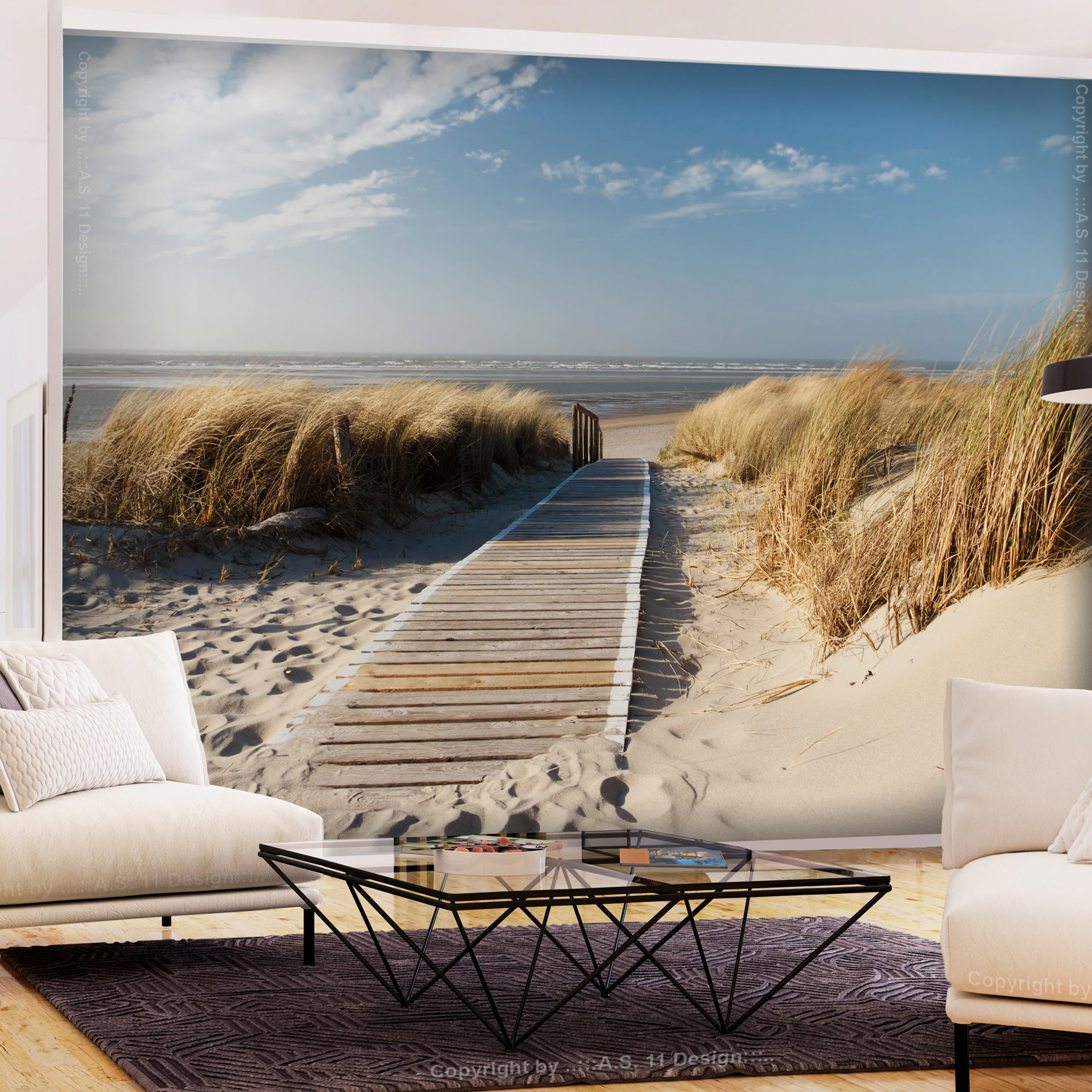 Fototapet Arkiio Självhäftande Lonely Beach