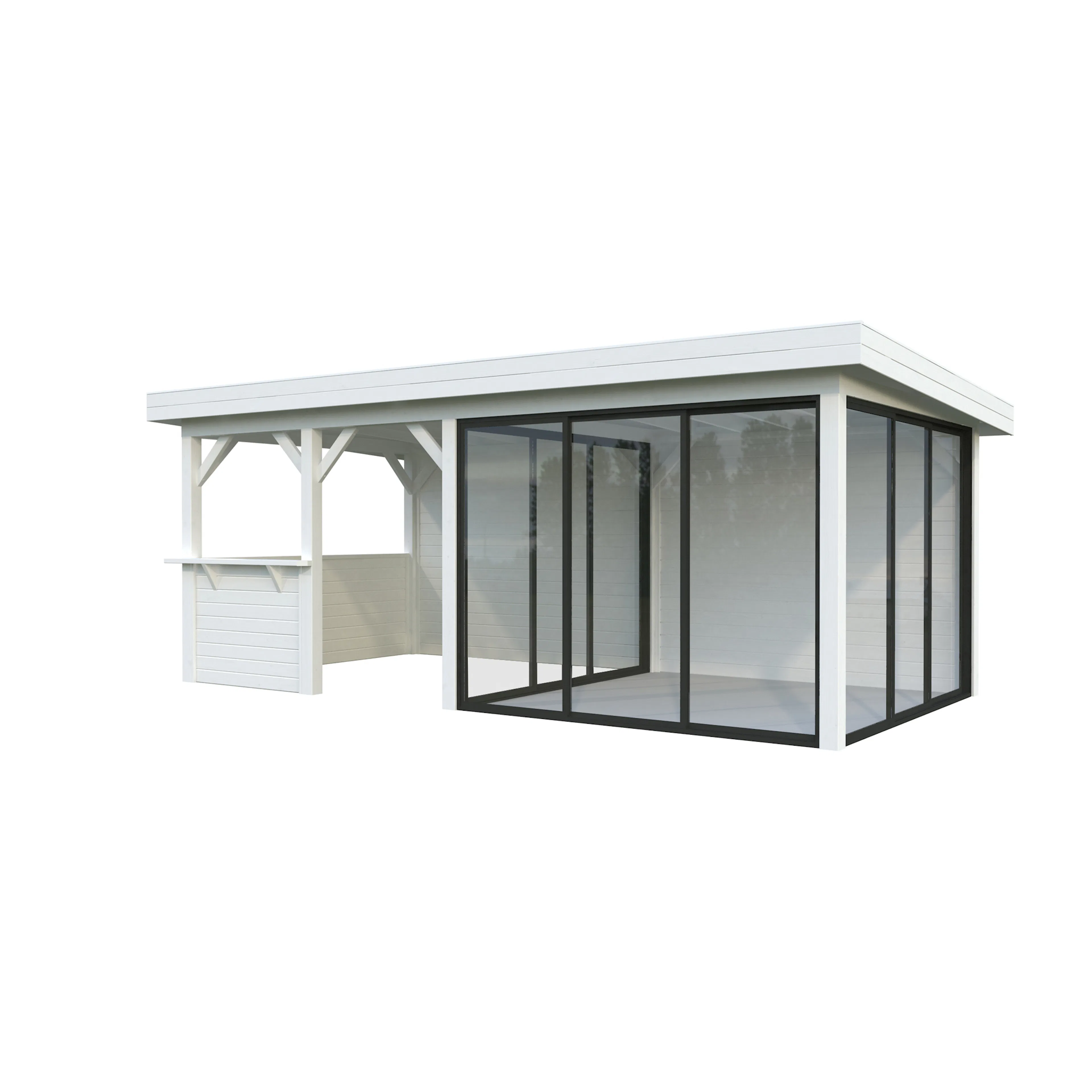 Lenna 16,6 m2 Set 708 Slide Plus PNT9016W5 Målad vit RAL9016