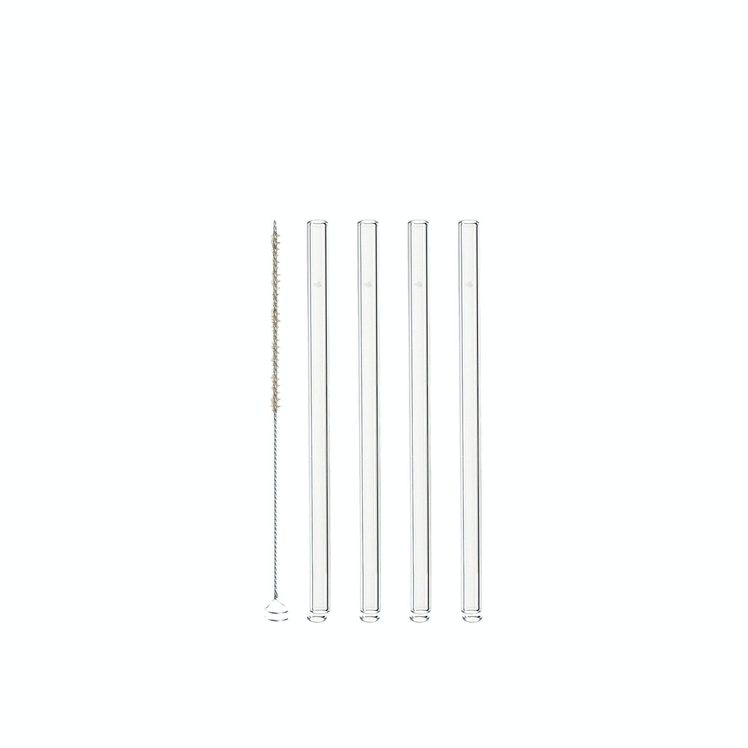 Sugrör Leonardo Glas 4-pack med Borste