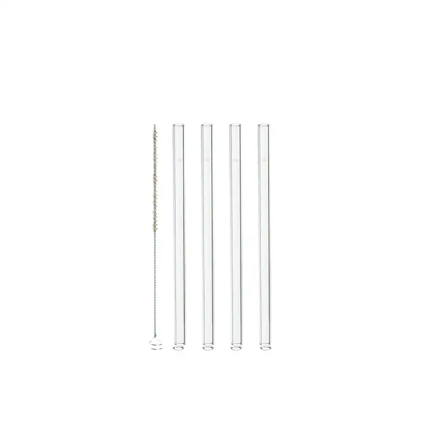Sugrör Leonardo Glas 4-pack med Borste